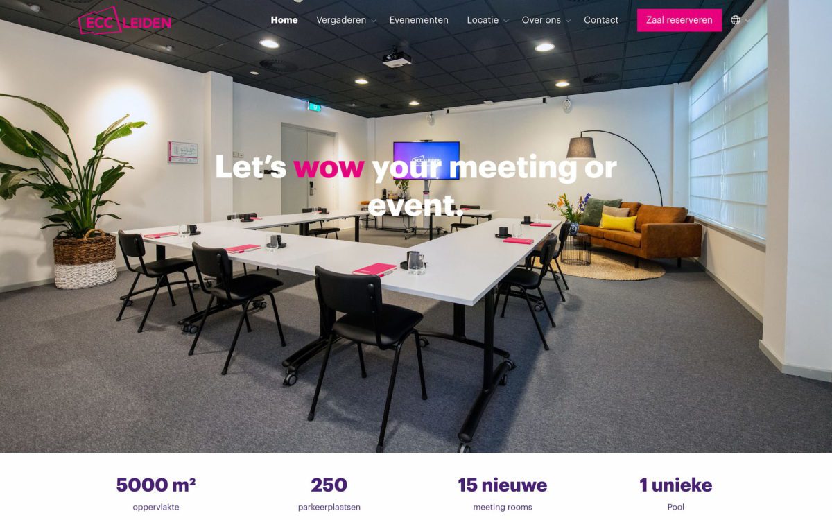 Screenshot ECC Leiden voorpagina