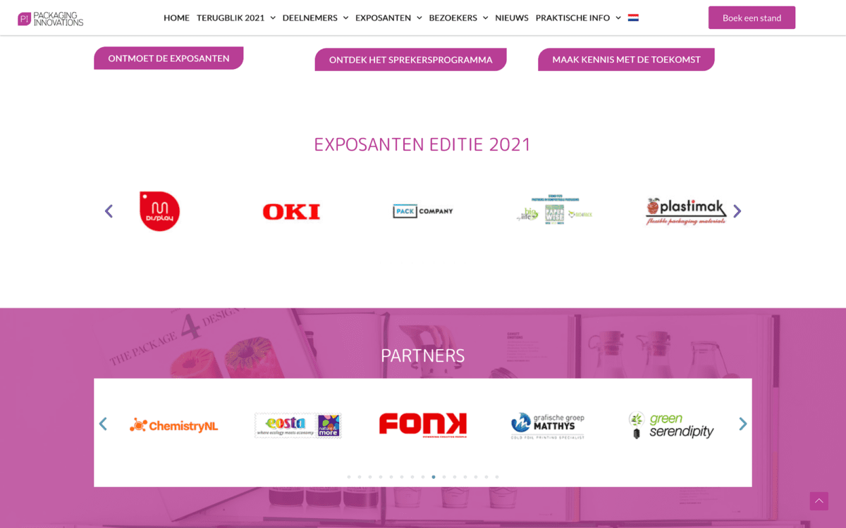 Screenshot EasyFairs Packaging Innovations