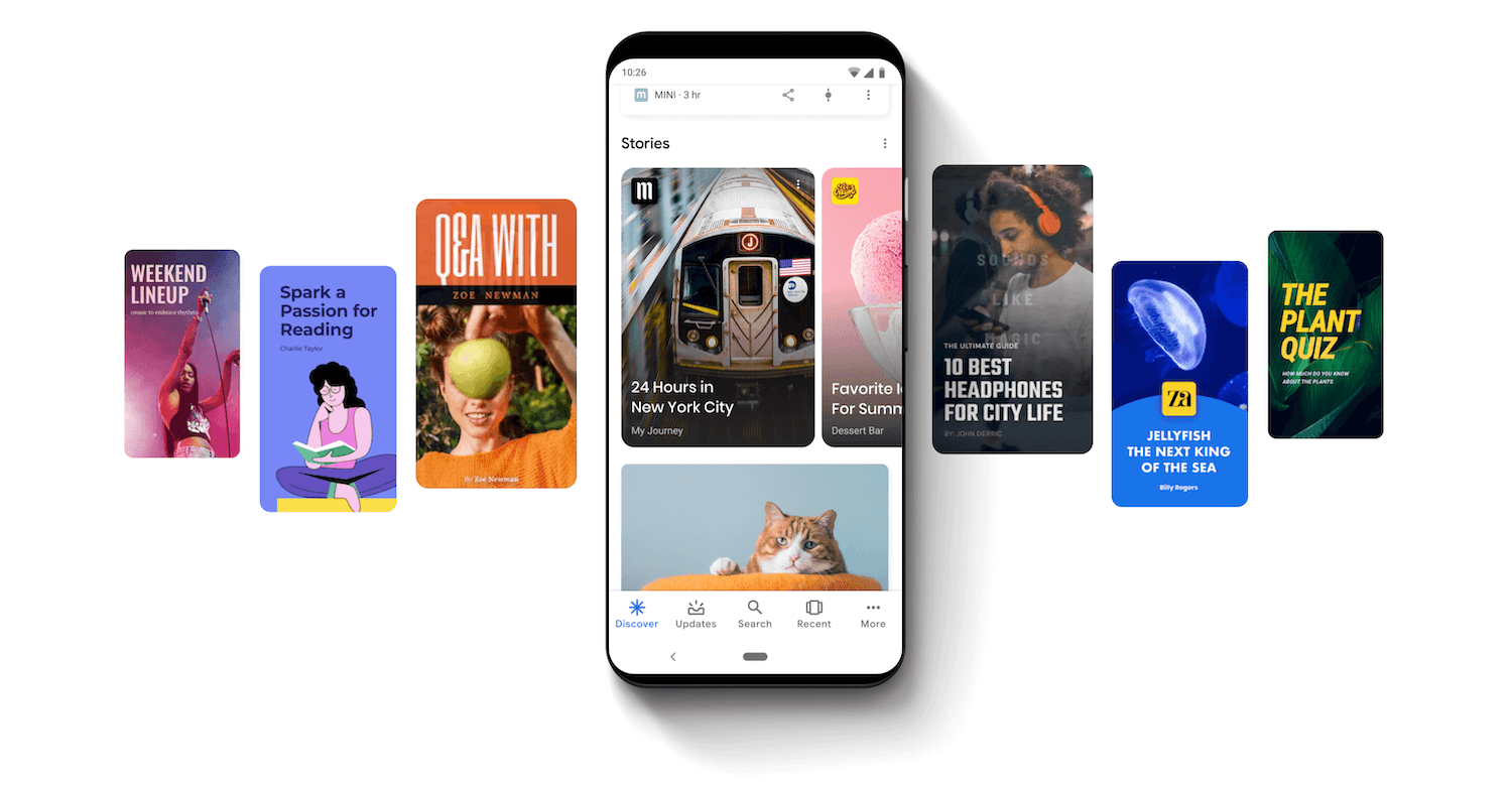 Google Web Stories voorbeeld