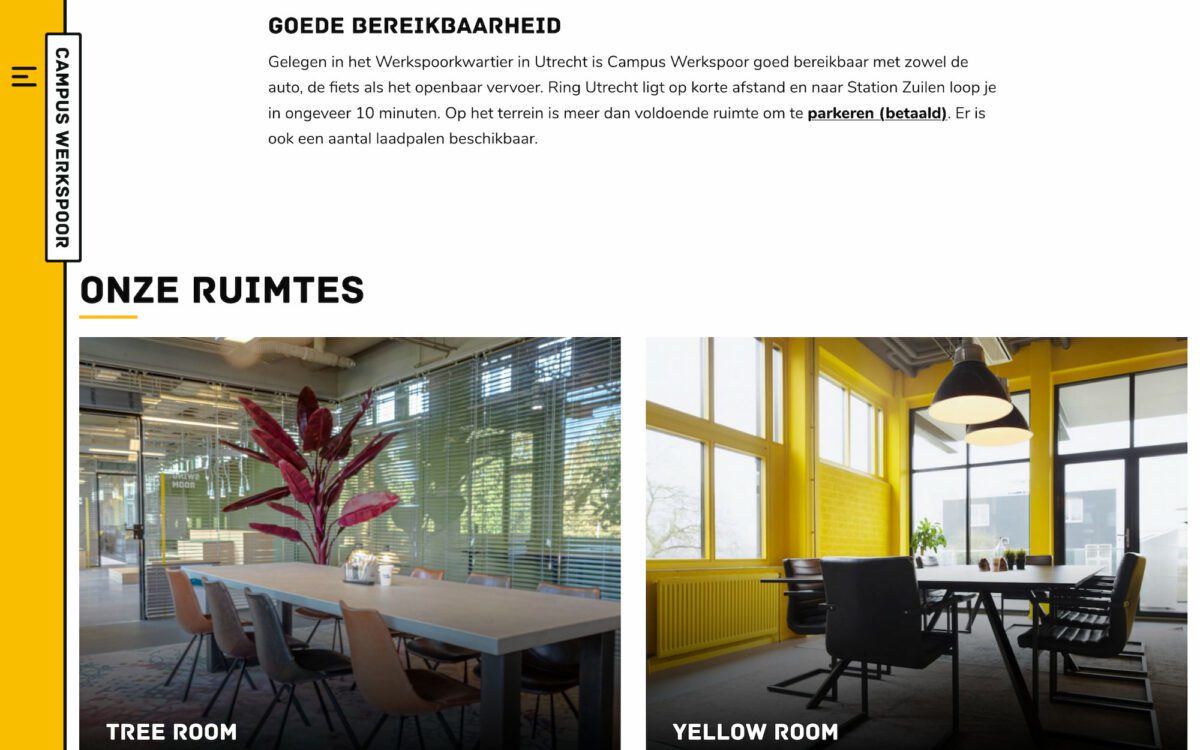 Screenshot Campus Werkspoor Vergaderruimtes