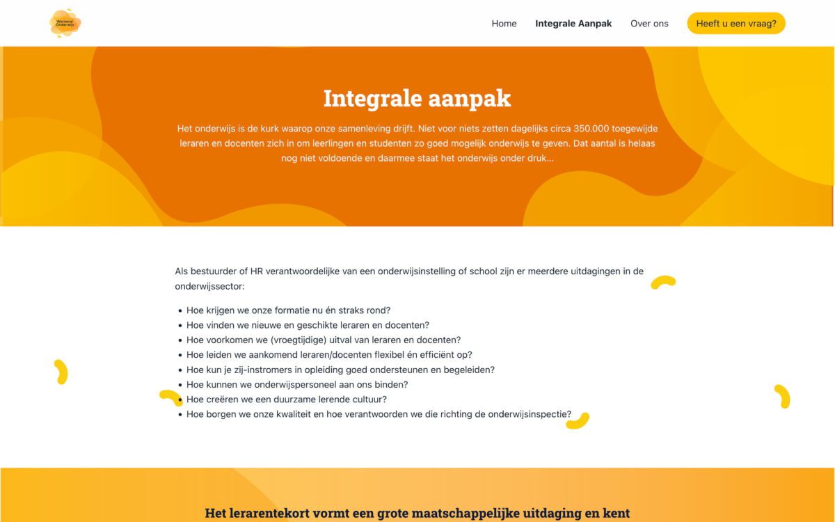 Screenshot Werkend Onderwijs Integrale aanpak