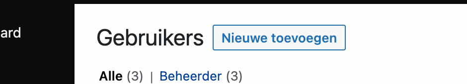 WordPress nieuwe gebruiker toevoegen